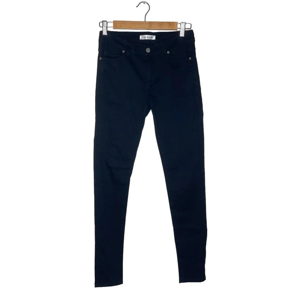 ANINE BING Christy Mid-Rise Skinny Jeans Black Y2K 2000’s Size 24 - Picture 4 of 12